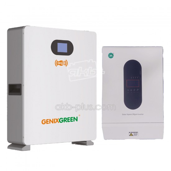 Комплект резервного питания  Donnergy 5кВт/ GENIXGREEN LiFePO₄ 51,2В 5,12кВт - купить